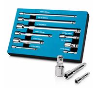 Set 9 Prolunghe Barre di Estensione 1/4" 3/8" 1/2'' da 50mm a 250mm