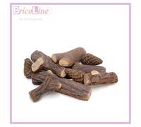 SET 9 PZ. LEGNA DA ARDERE DECORATIVA IN CERAMICA PER CAMINO BIOETANOLO