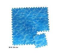 SET 9 PZ PIASTRELLA DESIGN ACQUA 31X31X1CM PUZZLE EVA PISCINA PROTEZIONE 980197