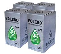SET 96 BOLERO DA 3 GRAMMI Apple Preparato istantaneo polvere solubile in bustine Sticks per Bevande con Stevia e Vitamina C e Senza Zucchero ideale per fitness e diete