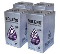 SET 96 BOLERO DA 3 GRAMMI Blackcurrant Preparato istantaneo polvere solubile in bustine Sticks per Bevande con Stevia e Vitamina C e Senza Zucchero ideale per fitness e diete