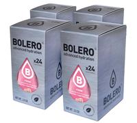 SET 96 BOLERO DA 3 GRAMMI Rose Preparato istantaneo polvere solubile in bustine Sticks per Bevande con Stevia e Vitamina C e Senza Zucchero ideale per fitness e diete