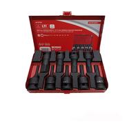 SET 9PZ BUSSOLE A IMPATTO 1/2" INTEGRALI MASCHIO ESAGONALE MIS. 5-19 Cr-Mo KRINO