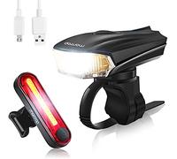 Set a LED della Bike Light, LED Lampi for bicicletta USB ricaricabile, faro anteriore impermeabile e set posteriore posteriore, super luminoso lampada da bici 1200mAh batteria agli ioni di litio □