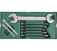 SATA ST09904-02 - Set di chiavi metriche a cricchetto e chiavi combinate, 10 pezzi, colore: Argento