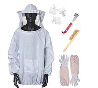 Set abbigliamento apicoltore comodo include guanti e accessori alveare