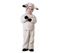 Set abbigliamento bambina 74 bambini Sheep Costume Little Lamb Costume Toddler Fuzzy Manica Lunga Top + Pantaloni + Cappello + Guanti + Socks Set Baby Set 56, bianco, 3-4 Anni