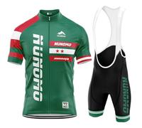 Set Abbigliamento Ciclismo - Completo Ciclismo Uomo Estivo per Bici da MTB con in Asciugatura + Pantaloncini Imbottiti con Gel 9D,Salopette Pantaloncini Corti (TYPE-3,XL)