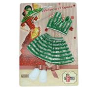 Set Abito bambole collezione Tipo Sintra, Simona Folk Artigianato o Mari's, Pepa's, Naia Vidal Rosse Dolls 23-06