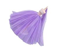 Set abito da sposa bambola, viola | 1/6 Scala Principessa Abito da sposa con strati di tessuto morbido per la decorazione del collezionista
