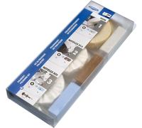 Osborn, 8603600010, Lucidatura professionale fissato per trapano, 10-sezione del diametro di 100 mm, 2x sisal/panno-ring, anelli 2x duro/morbido pile, 3 paste, gambo 6 mm