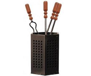 Set accessori attrezzi per camino pulizia stufa in acciaio con impugnatura in le