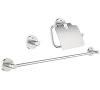 Grohe Essentials - Set di accessori per bagno 3 in 1, supersteel 40775DC1