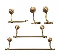 Set accessori bagno classico elegante 5 pezzi semplice ottone bronzato rondò
