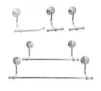 Set accessori bagno classico elegante 5 pezzi semplice ottone cromato rondò
