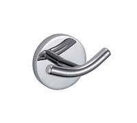 Set Accessori Bagno Set di accessori per il bagno in acciaio inox, gancio in veste, supporto carta, barra degli asciugamani, anello asciugamani, set da bagno, cromato (Color : Cloth hook)