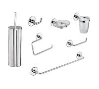 SET ACCESSORI BAGNO WIND BIADESIVO e VITE Cromo Accessori Bagno Metaform
