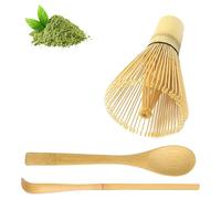 Set Accessori Cerimonia Tè Matcha, 4 Pezzi Kit Cerimonia Matcha Giapponese, Bamboo Brush Matcha, con Cucchiaio da Tè, Supporto, Accessori Cerimonia Tè Matcha, Per Preparare Tè Matcha, Nero