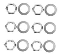 Set Accessori Chitarra Elettrica M9 in Metallo, 1 Pezzo | Rondella e Dado per Potenziometro, Argento, Struttura Razionale, per Musicisti e Hobbisti DIY