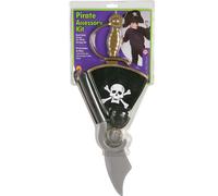 Set Accessori Costume Pirata Rubies Con Occhialino Nero & Orecchino Bambini