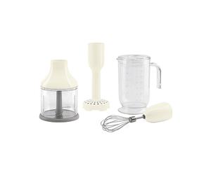 SET ACCESSORI FRULLATORE A IMMERSIONE SMEG HBAC11CR, Potenza massima 400 W, Recipiente da 1.4 l, Livelli di potenza 1 velocità, Crema, Trasparente