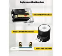 Set Accessori Kit Sensore Fiamma Include Fusibile WP3392519 Facile Installazione