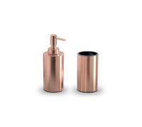 SET ACCESSORI LAVABO ACCIAIO E RAME DA APPOGGIO | COPPER