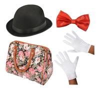 SET ACCESSORI MAGICI TATA GIORNATA MONDIALE DEL LIBRO BORSA CAPPELLO FIOCCO G...