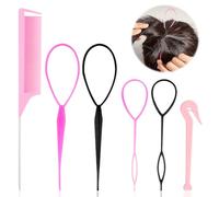 Set Accessori per Capelli da Donna - 6 Pezzi, Strumenti per Styling e Acconciature Fai da Te, Fasce e Twist per Look Fantastici