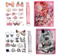 Set Accessori per Capelli per Bambini, 36 Pezzi Mollette per Capelli Bambina, Set Fermagli per Capelli per Bambine e Bambine, Set Regalo di Forcine Carine per Bambini, Fiocchi per Capelli Bambina