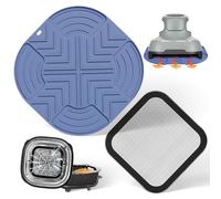 Set Accessori per Friggitrice ad Aria Ni-nj-a Cr-is-pi Con Tappetino Silicone Ispessito e Paraschizzi Adatto per Friggitrici ad Aria Ni-nj-a Cr-is-py FN101GY FN101EUST e FN101EUSG 3,8 L/1,4 L