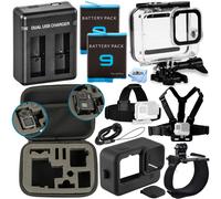 Set Accessori per GOPRO Hero 9 Eroe 10 Nero + Ext Batt + Alloggiamento +