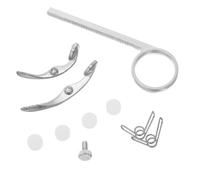 Set Accessori per Tromba Argento 7 Pezzi per Strumenti a Fiato | Anello per Slide e Coperchio Valvola, Molle e Guarnizioni, Metallo e Plastico, Montaggio Semplice