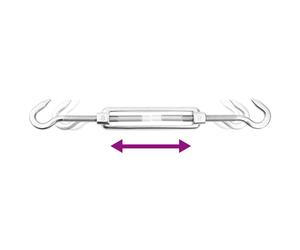 Set Accessori per Vela Parasole 8 pz in Acciaio Inossidabile