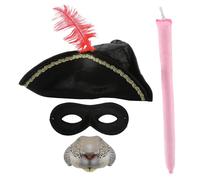 Set accessori ratto autostrada per bambini cappello tricorno maschera spada n...