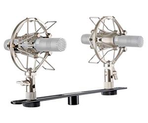Set Accessori Stereo Pronomic per SCM-1 e altri Microfoni a Condensatore | Barra stereo con filetto 5/8" e riduttore, Lunghezza barra: 30 cm, Valigetta da trasporto con imbottitura in schiuma, 3 kg