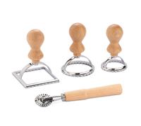 Set Accessori Tagliapasta 3x Stampi 1x Rotella - Kit Formine Taglia Pasta Fresca