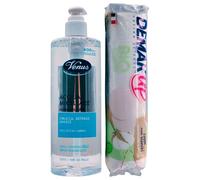 SET: Acqua Micellare Ultra Delicata. Strucca, Deterge e Lenisce. Per Viso, Occhi e Labbra. Non Contiene Oli, Senza Risciacquo 400ml + Confezione Da 85 Dischetti Levatrucco Bio