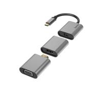 Set adattatore video 6 in 1, Mini-DisplayPort, HDMI™, VGA, alluminio