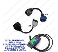 SET ADATTATORI A5 A6 CAVO OBD SOFTWARE FIAT SCANNER MULTIECUSCANNER JEEP 500X