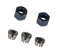 Set adattatori con gambo per punta da 5 include mandrini e dado per rifilare macchine per incidere steli da 6 mm 1/4 pollici strumento per legno