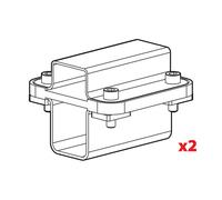 Set adattatori Kargo Rack Per montaggio ceste su barre o Plus (quantità 1 barra)