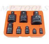 SET ADATTATORI RIDUTTORI 8 PZ IMPATTO BUSSOLE ARIA COMPRESSA 1/4" A 1"