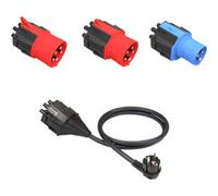 Set adattatori spina 32A standard (UE) 16A, 32A, con messa a terra, Adattatore Nero