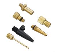Set Adattatori Valvola per Bicicletta e Set Adattatori Valvola | 6 inclusi, ottone , per calcio basket volley, uso domestico e sportivo