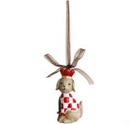 Set Addobbi di Natale in Resina per stile Classico Varie Dimensioni | Sturdy Resin, Classic Red/green Designs, Lightweight For Easy Hanging, Festive Party Decor, Various Sizes Included
