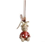 Set Addobbi di Natale in Resina per stile Classico Varie Dimensioni | Sturdy Resin, Classic Red/green Designs, Lightweight For Easy Hanging, Festive Party Decor, Various Sizes Included