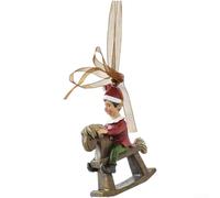 Set Addobbi di Natale in Resina per stile Classico Varie Dimensioni | Sturdy Resin, Classic Red/green Designs, Lightweight For Easy Hanging, Festive Party Decor, Various Sizes Included