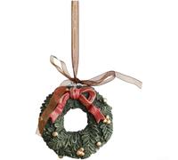 Set Addobbi di Natale in Resina per stile Classico Varie Dimensioni | Sturdy Resin, Classic Red/green Designs, Lightweight For Easy Hanging, Festive Party Decor, Various Sizes Included