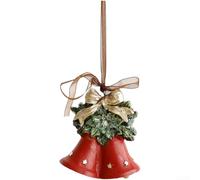 Set Addobbi di Natale in Resina per stile Classico Varie Dimensioni | Sturdy Resin, Classic Red/green Designs, Lightweight For Easy Hanging, Festive Party Decor, Various Sizes Included